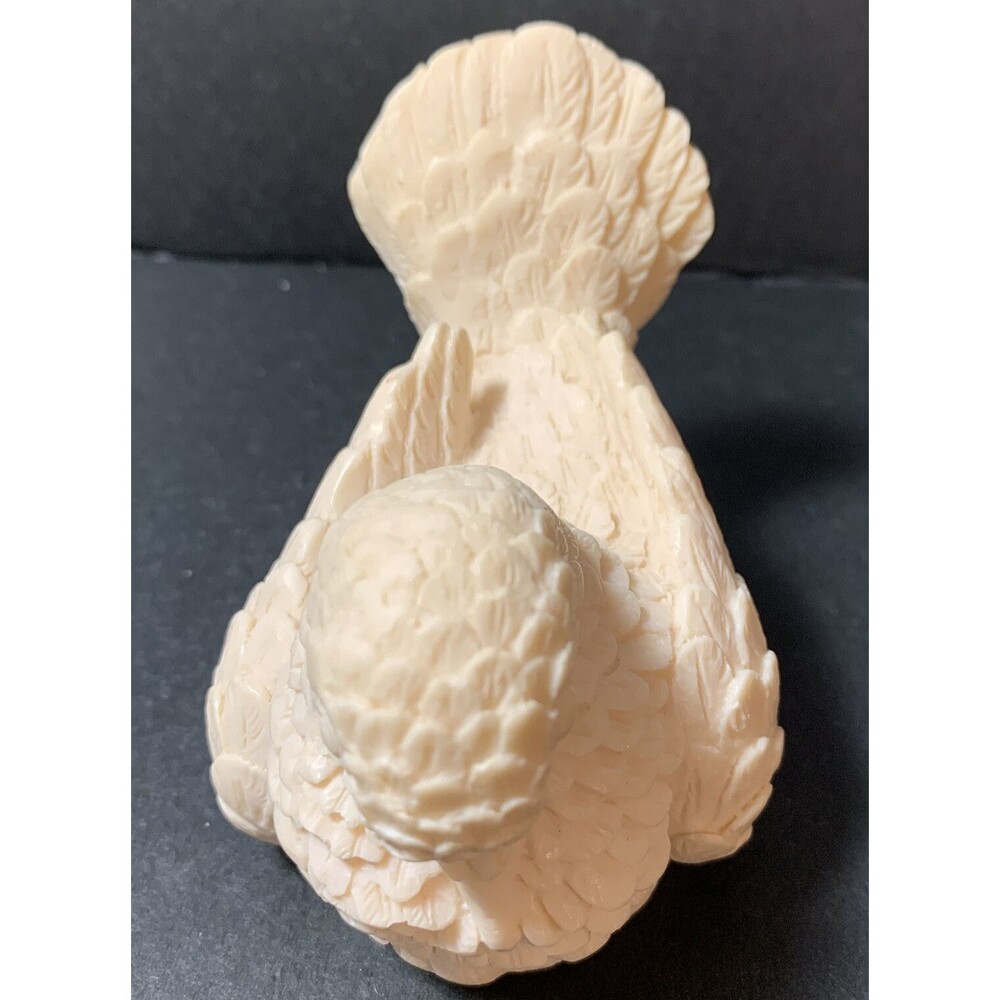 A Santini Doves Love Birds ResinAlabaster Hand Carved Sculptures Pair Italy Vtg - Picture 9 of 11